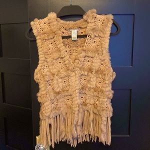 Rabbit Fur Boho Vest